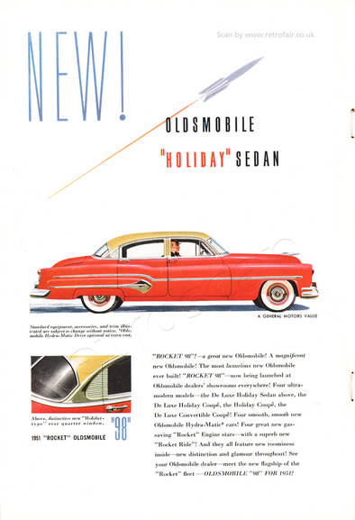 1951 retro Oldsmobile Sedan advert