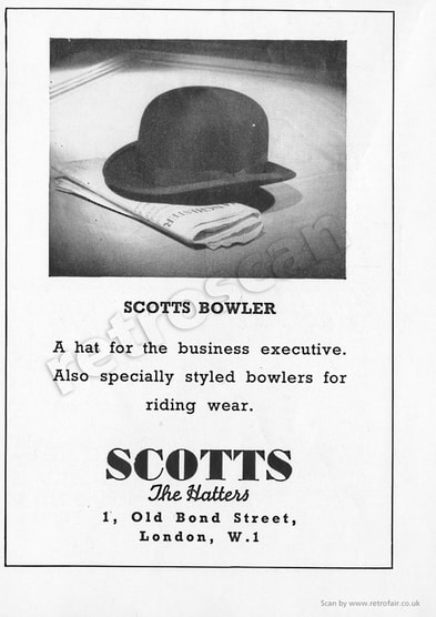 1958 Scotts The Hatters - unframed vintage ad