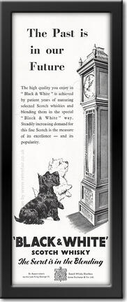 1952 vintage Black & White Scotch Whisky  advert
