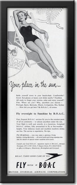 1952 vintage BOAC  advert