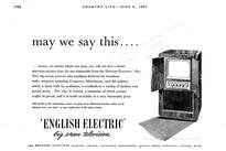 1952 English Electric - unframed vintage ad