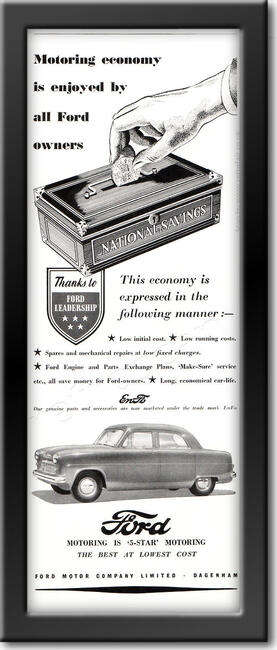 1952 vintage Ford cars ad