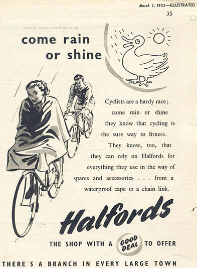 1952 Halfords vintage ad