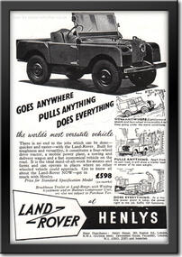 52 Land Rover Vintage ad - unframed