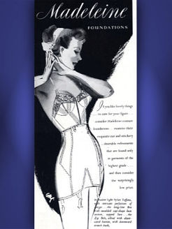 1952 Madeleine Foundations  Vintage Ad 