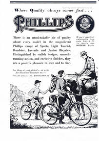1952 Phillips Bicycle vintage advert