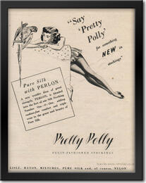1953 Plaza Stockings retro advert