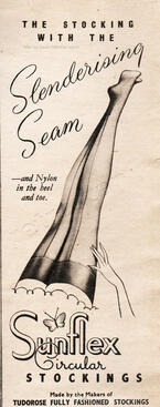 1952 Sunflex Stockings - unframed vintage ad