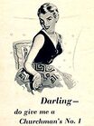 1953 Churchman's No 1 Cigarettes - vintage ad