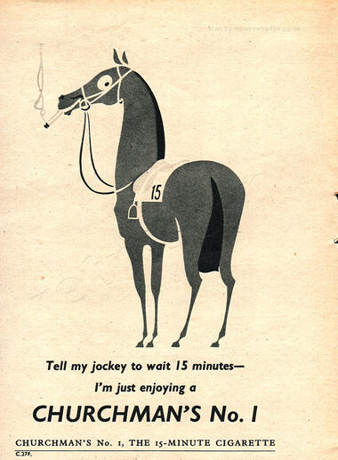 1953 Churchman's No. 1  - unframed vintage ad