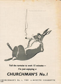 1953 Churchman's No. 1 Cigarettes - unframed vintage ad