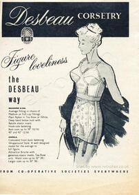 1953 Desbeau Corsets vintage ad