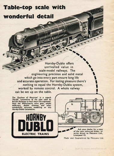 1953 Hornby Dublo - unframed vintage ad