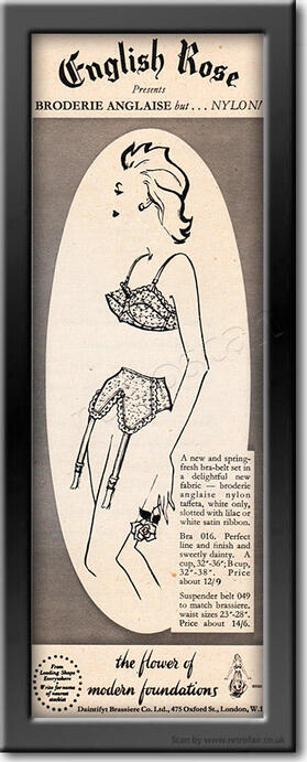 1953 English Rose - framed preview vintage ad