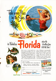 1953 Florida State  - unframed vintage ad