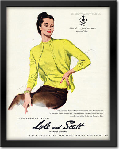 1953 vintage Lyle and Scott advert