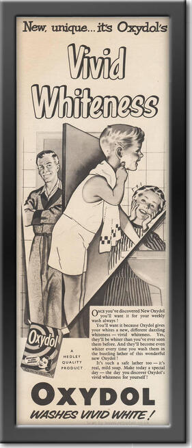 1953 Oxydol Washing Powder - framed preview vintage ad