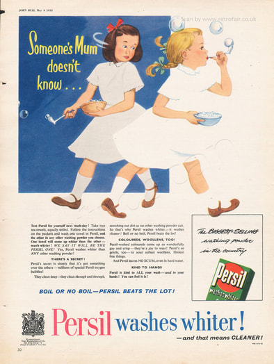 1953 Persil Washing Powder - unframed vintage ad