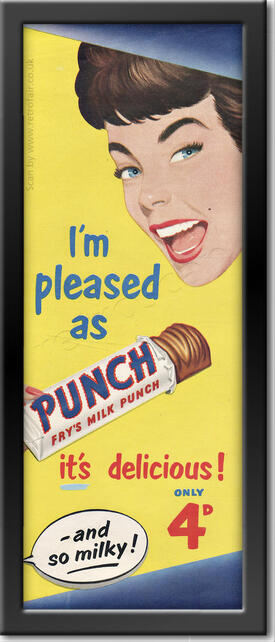 1953 Fry's Milk Punch Bar  - framed preview