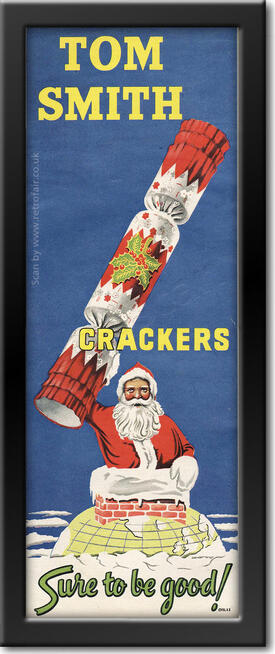 1953 Tom Smith Christmas Crackers - framed preview vintage ad