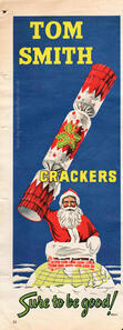 1953 Tom Smith Christmas Crackers - unframed vintage ad