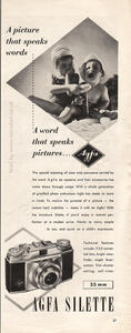 1954 Agfa Silette 35mm Camera vintage ad