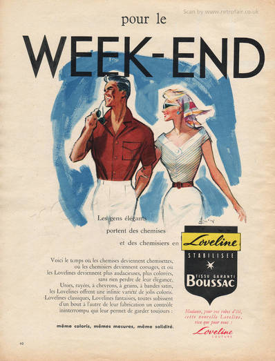  1954 Boussac unframed vintage ad