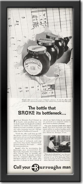 1954 vintage Burroughs ad