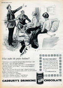 1954 Cadbury's Drinking Chocolate retro advert