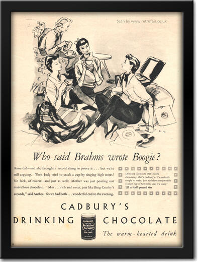 vintage 1953 Cadbury's Drinking Chocolate