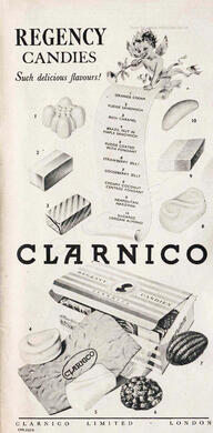 1954 Clarnico Candies vintage ad