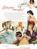 1954 Cunard - vintage ad