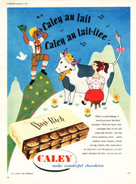 1954 Dari-Rich Chocolates retro advert
