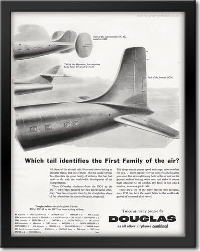 1954 vintage Douglas Aircraft ad