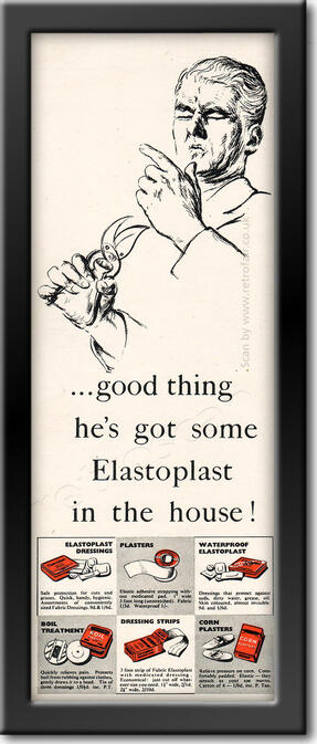1954 Elastoplast  - framed preview vintage ad