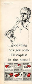 1954 Elastoplast  - unframed vintage ad