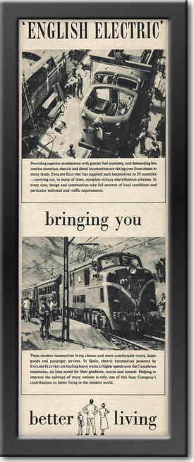 1954 English Electric - framed preview vintage ad