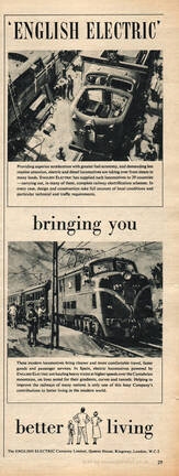 1954 English Electric - unframed vintage ad