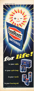 1954 Ever Ready Batteries Solar Light  vintage ad