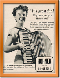 1954 Hohner Accordians - framed preview vintage ad
