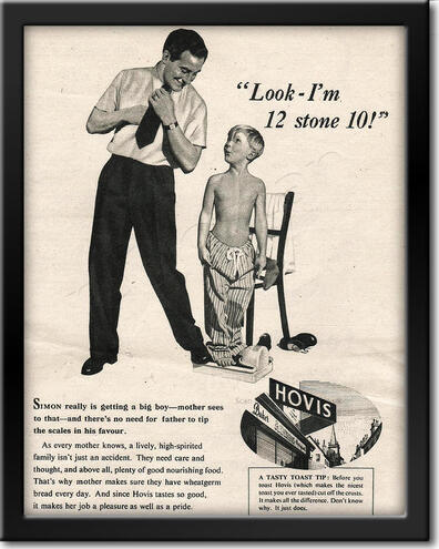 1954 Hovis Father & Son - framed preview vintage ad