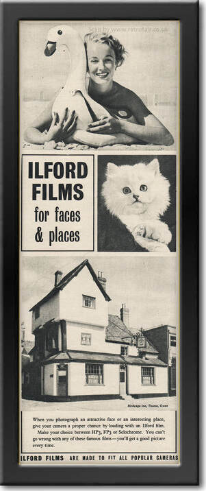 1954 Ilford Film - framed preview vintage ad