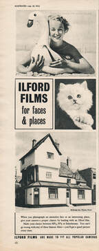 1954 Ilford Film - unframed vintage ad