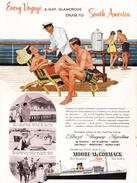 1954 Moore-McCormack Vintage Ad 