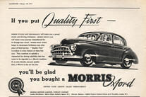1954 vintage Morris Oxford advert