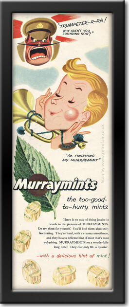 vintage 1954 Murraymints  advert