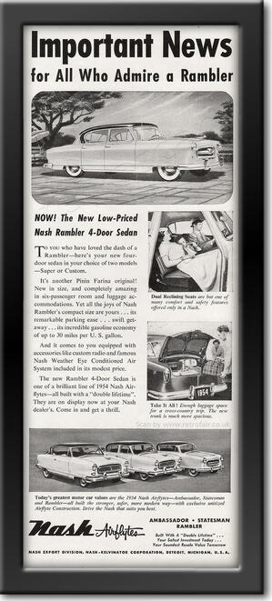 1954 vintage Nash Rambler ad