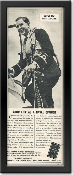 1954 vintage Royal Navy advert