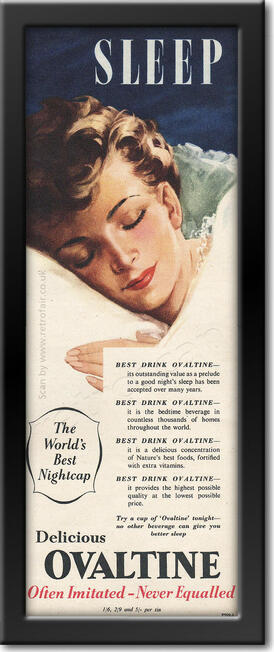 1954 vintage Ovaltine ad