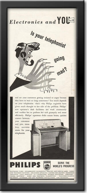 1954 vintage Philips Electronics advert